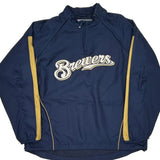 Brewers Majestic Mlb Windbreaker - 2XL Gold Polyester