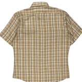 Wrangler Checked Short Sleeve Shirt - Medium Beige Cotton
