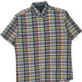 New York Fit Tommy Hilfiger Checked Short Sleeve Shirt - Large Multicoloured Cotton