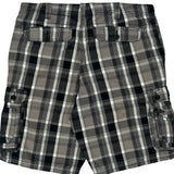 Lee Checked Cargo Shorts - 36W 11L Black Cotton