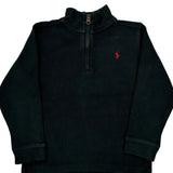 Age 6 Polo By Ralph Lauren 1/4 Zip - Small Black Cotton
