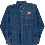 Wrangler Denim Shirt - Large Blue Cotton