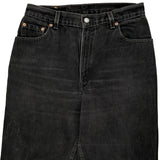Levis Denim Shorts - 32W UK 14 Black Cotton
