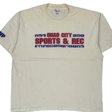 Hanes Single Stitch T-Shirt - XL Cream Cotton Blend