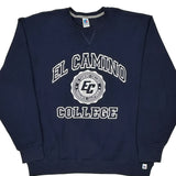 El Camino College Russell Athletic College Sweatshirt - 2XL Navy Cotton Blend