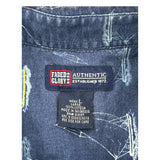 Faded Glory Short Sleeve Shirt - Large Blue Cotton