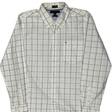 Tommy Hilfiger Checked Shirt - Large White Cotton