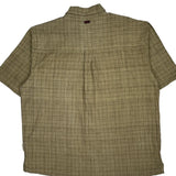 Fubu Checked Short Sleeve Shirt - 2XL Beige Cotton