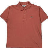 Vintage Lacoste Polo Shirt - Medium Red Cotton