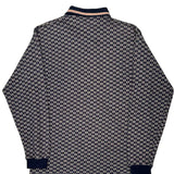 Me Sport Checked Polo Shirt - Small Navy Cotton Blend