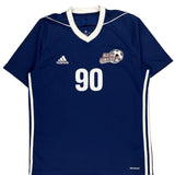 New United Adidas Football Football Shirt - Medium Blue Polyester