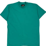 Fruit Of The Loom Single Stitch T-Shirt - Large Green Cotton Blend