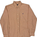 Ralph Lauren Checked Shirt - Large Orange Cotton