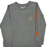 Age 8-10 Carhartt Long Sleeve T-Shirt - Medium Grey Cotton