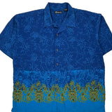 No Boundaries Hawaiian Shirt - XL Blue Polyester