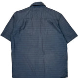 Carhartt Striped Short Sleeve Shirt - Medium Blue Cotton