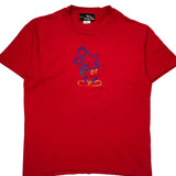 Mickey Mouse Disney Cartoon T-Shirt - XL Red Cotton