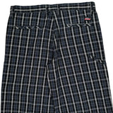 Dickies Checked Shorts - 34W 12L Blue Cotton