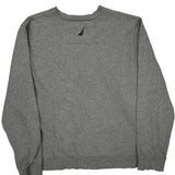 Nautica Spellout Sweatshirt - Large Grey Cotton