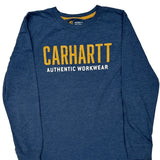Age 10-12 Carhartt Long Sleeve T-Shirt - Medium Blue Cotton