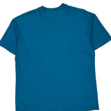 Hanes Single Stitch T-Shirt - XL Blue Cotton