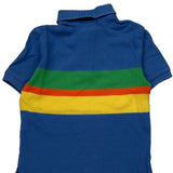 Age 5 Polo By Ralph Lauren Striped Polo Shirt - Small Blue Cotton