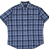 Ralph Lauren Checked Short Sleeve Shirt - XL Blue Cotton