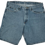 Wrangler Denim Shorts - 35W 10L Blue Cotton