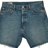 Levis Denim Shorts - 34W 9L Blue Denim