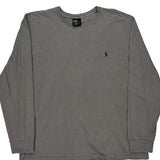 Polo By Ralph Lauren Long Sleeve T-Shirt - Large Grey Cotton