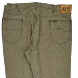 Lee Checked Trousers - 37W 31L Brown Cotton