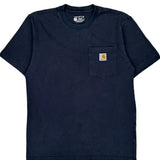 Carhartt T-Shirt - Small Navy Cotton