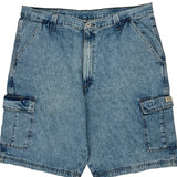 Wrangler Cargo Denim Shorts - 36W 10L Blue Denim