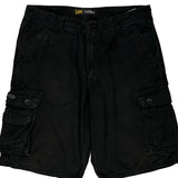 Lee Cargo Shorts - 32W 10L Black Cotton