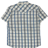 Levis Checked Short Sleeve Shirt - Large White Cotton