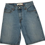 Levis Denim Shorts - 32W 11L Blue Denim