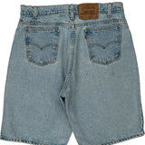 550 Orange Tab Levis Denim Shorts - 32W 10L Light Wash Cotton