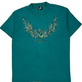 Fruit Of The Loom Graphic T-Shirt - Large Green Cotton Blend