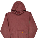 Carhartt Hoodie - XL Burgundy Cotton Blend