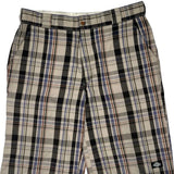 Regular Fit Dickies Checked Shorts - 34W 13L Beige Cotton