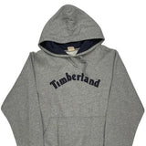 Timberland Spellout Hoodie - XL Grey Cotton
