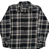 Dickies Checked Flannel Shirt - 2XL Black & White Cotton