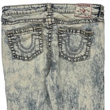 True Religion Skinny Jeans - 32W UK 10 Acid Wash Cotton