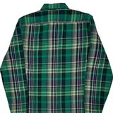 Levis Checked Flannel Shirt - Large Green Cotton