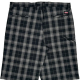 Dickies Checked Shorts - 38W 13L Black Cotton Blend