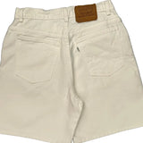 Levis Denim Shorts - 29W 10L White Cotton