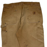 Carhartt Double Knee Carpenter Trousers - 38W 32L Brown Cotton