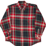 Made In USA Nautica Checked Shirt - Large Red Cotton