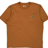 Carhartt T-Shirt - Large Orange Cotton