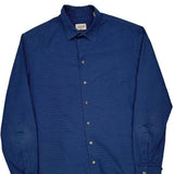 Armani Polka Dot Shirt - Large Blue Cotton